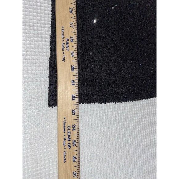 Anne Klein Black Sequin Blouse Women's Medium Disco Shiny Sparkly Top Elegant - Picture 6 of 8